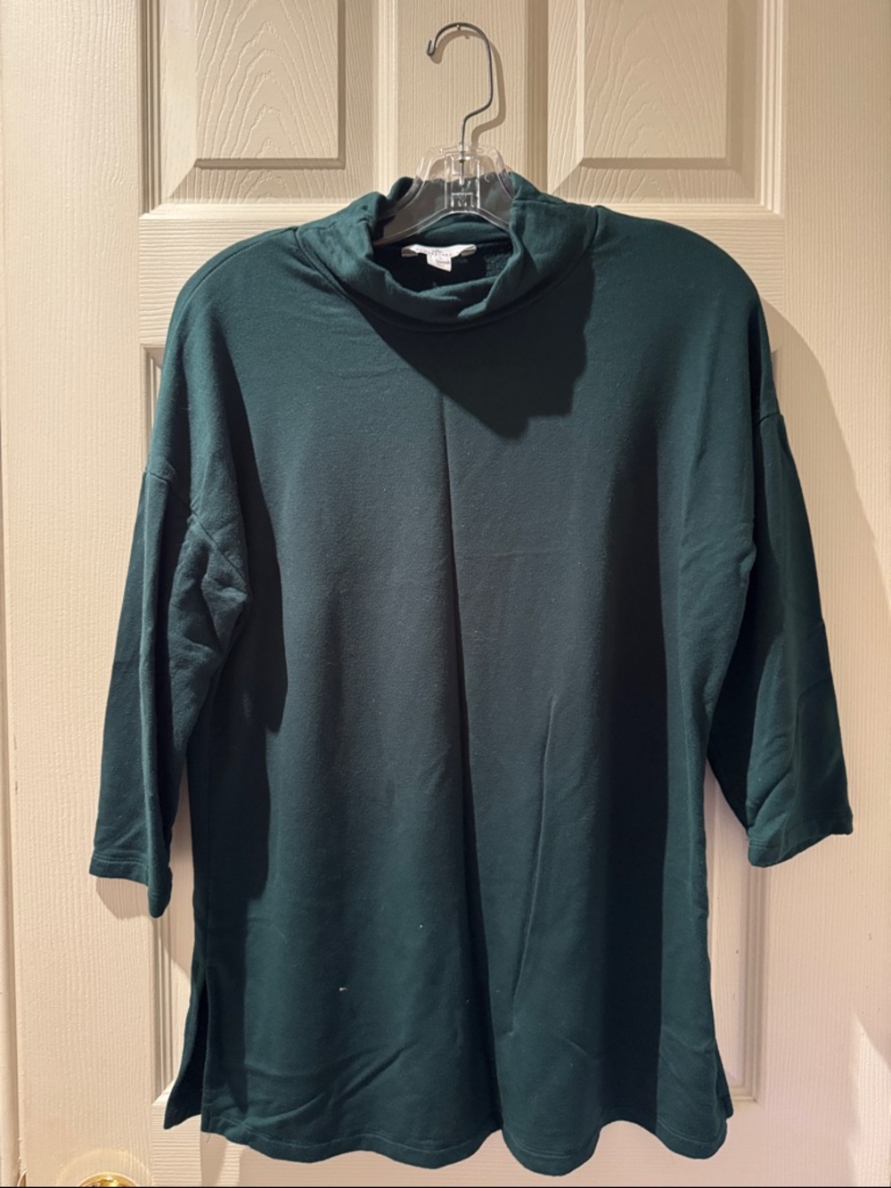 Women's Dark Green Long Sleeve Tunic Tee